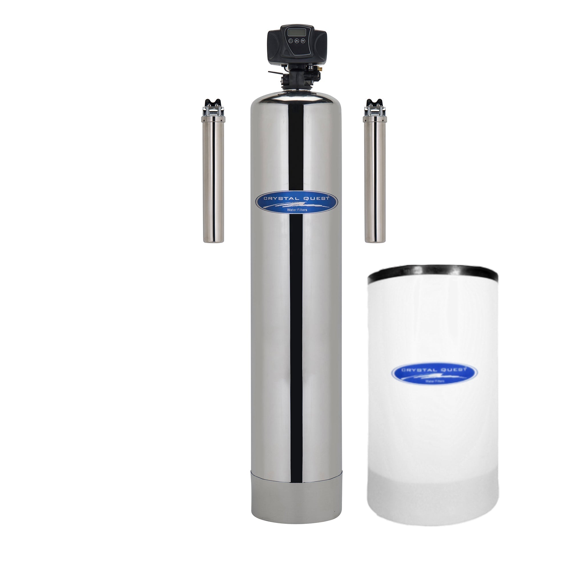 Stainless steel whole-home softener